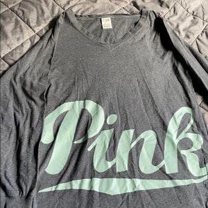 Grey/ mint green PINK long sleeve